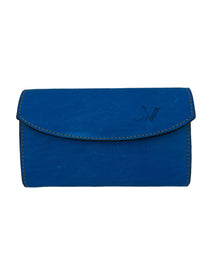  BLUE Leather Envelope Clutch Crossbody Shoulder Bag (Clutch , wristlet & crossbody)