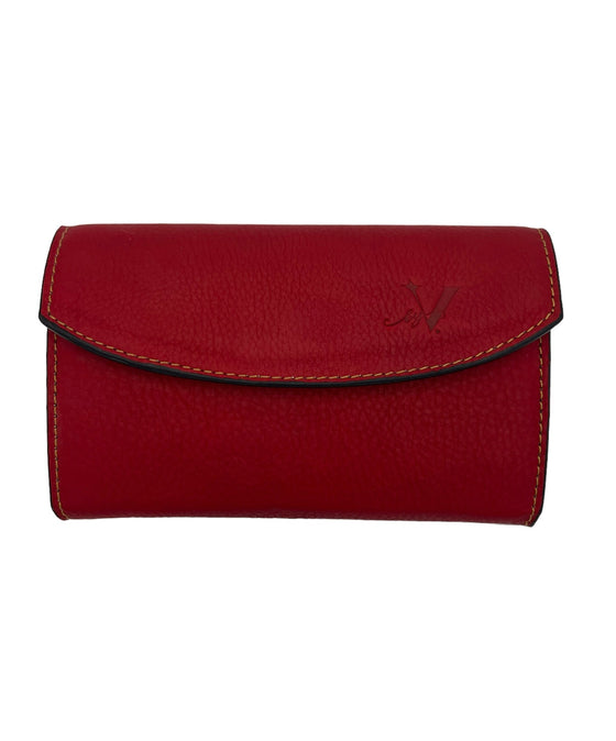 RED Leather Envelope Clutch, Crossbody and Shoulder bag.